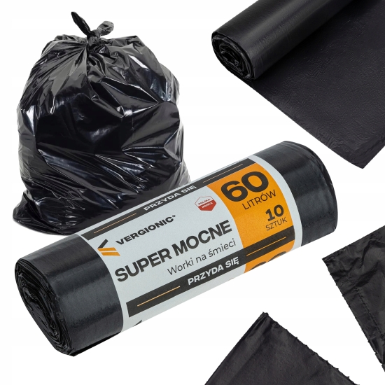 VERGIONIC Worki na Śmieci SUPER MOCNE 60l- 6015